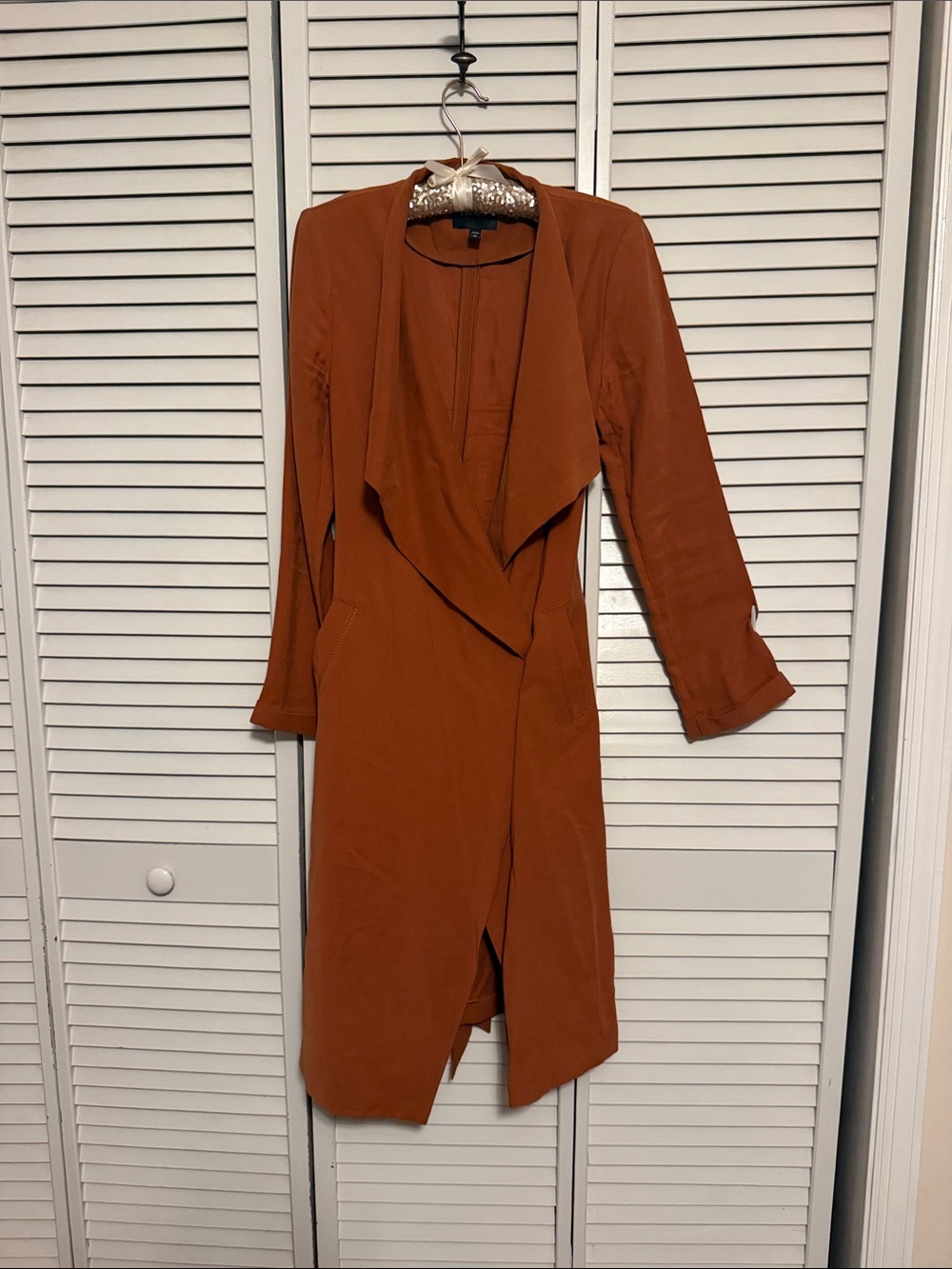Express Women's Camel Tan Trench Coat
